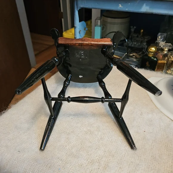 Rustic Antique Design Wooden Doll Chair - Picture 2 of 5